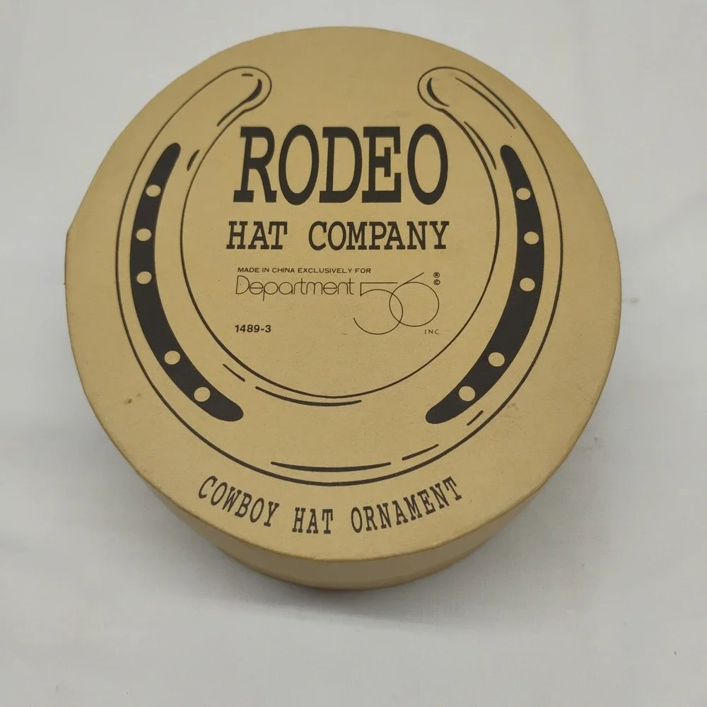 RODEO HAT COMPANY Department 56  Item #1489 3  Hat Ornament Original Box